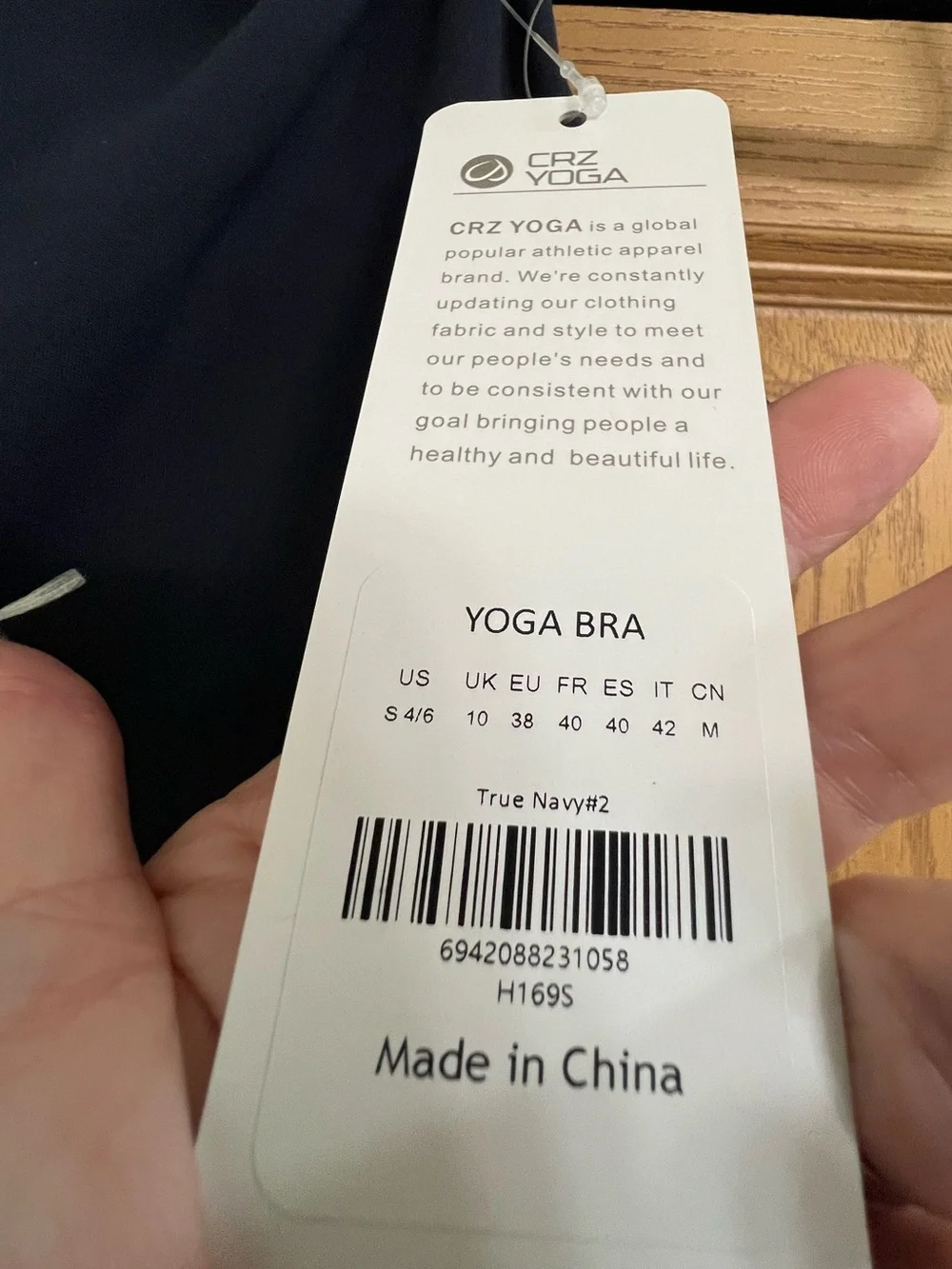 NWT CRZ Yoga Shorts & Bra Set Navy Size 4/6 Medium (2 Pieces)